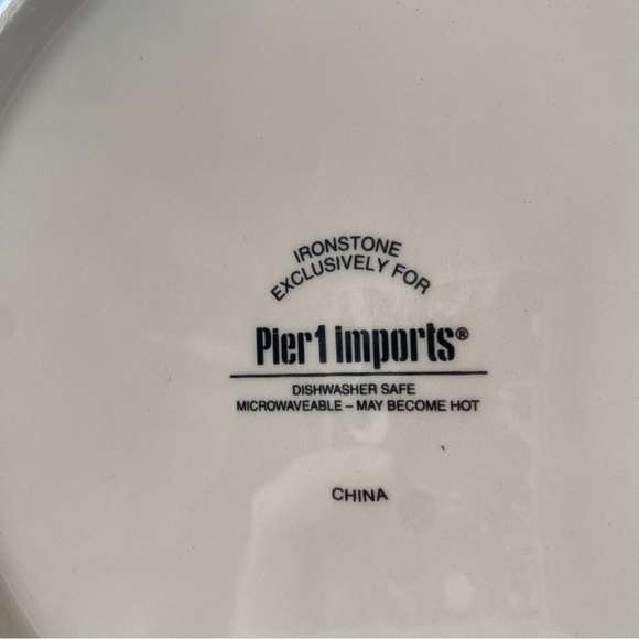 PIER 1 Imports - PARTY CATS Salad Plates - Set of 3 Ironstone EUC - Picture 9 of 11
